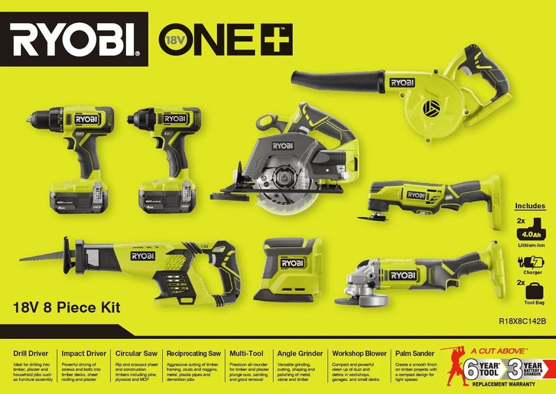 Ryobi ONE+ 8 piece tool kit - Supporting St John Annual Appeal Carousel 1