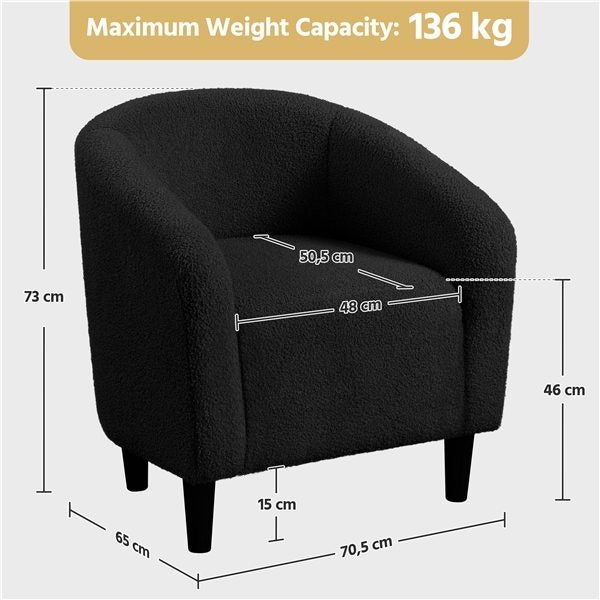 Club Chair Accent Barrel Chair Upholstered Armchair Carousel 2