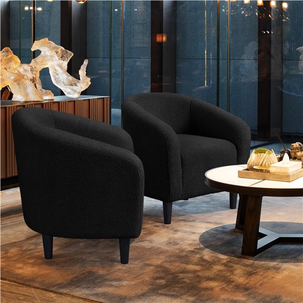 Club Chair Accent Barrel Chair Upholstered Armchair Carousel 11