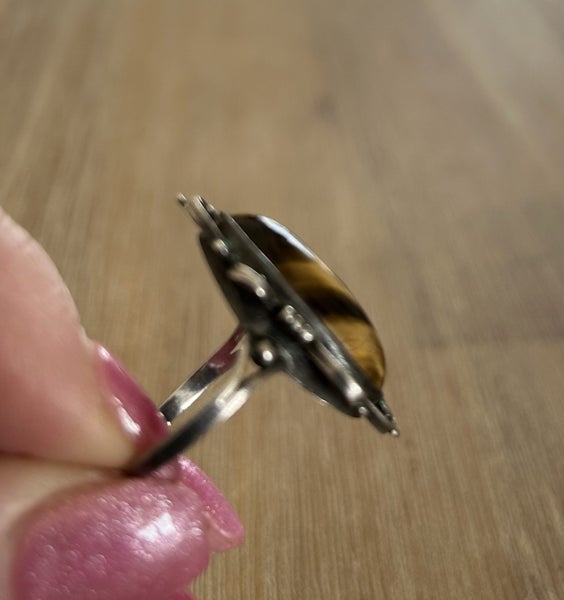 Tiger Eye vintage ring62854316035458112
