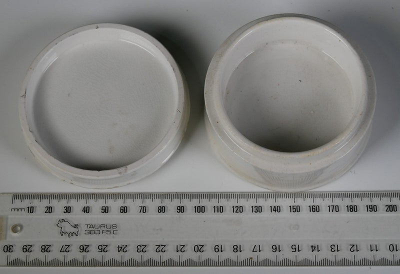 Antique Rare Saponaceous Soap Based Tooth Powder Pot Lid Carousel 3