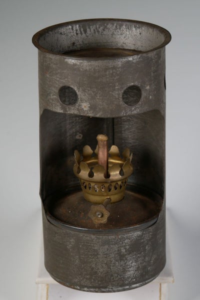 Antique WW1 Period Tin Lamp / Food & Water Stove Carousel 1
