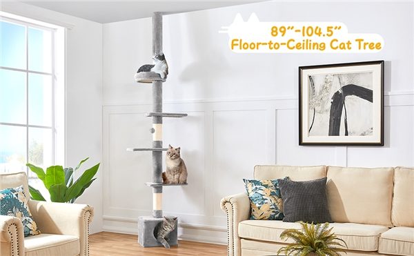 2.3-2.7M Floor-to-Ceiling Cat Tree Carousel 1