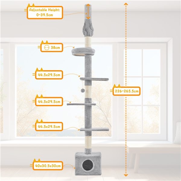 2.3-2.7M Floor-to-Ceiling Cat Tree Carousel 2