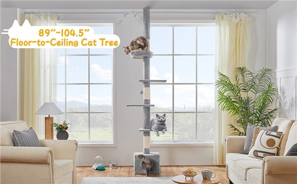 2.3-2.7M Floor-to-Ceiling Cat Tree Carousel 10