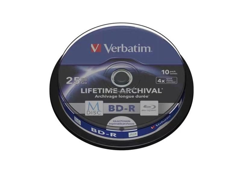 10Pcs M-DISC Mdisc BD-R 25GB 4X Permanent Recordable Blu-Ray Disc Storage Carousel 1