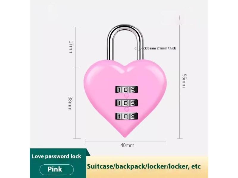 Aluminum Alloy 3 Digit Combination Password Luggage Code Lock Couple Love Lock Carousel 1