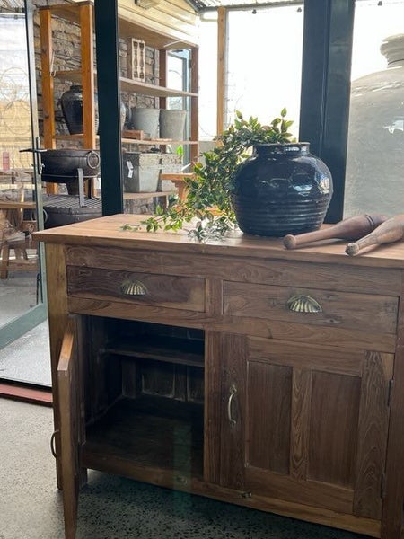 CHARACTER VERY LARGE PANELLED TEAK SIDEBOARD Carousel 3