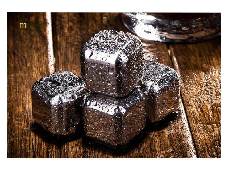 1PC LONGMING HOME Stainless Steel Whiskey Stones Ice Cubes Soapstone Glacier Carousel 1