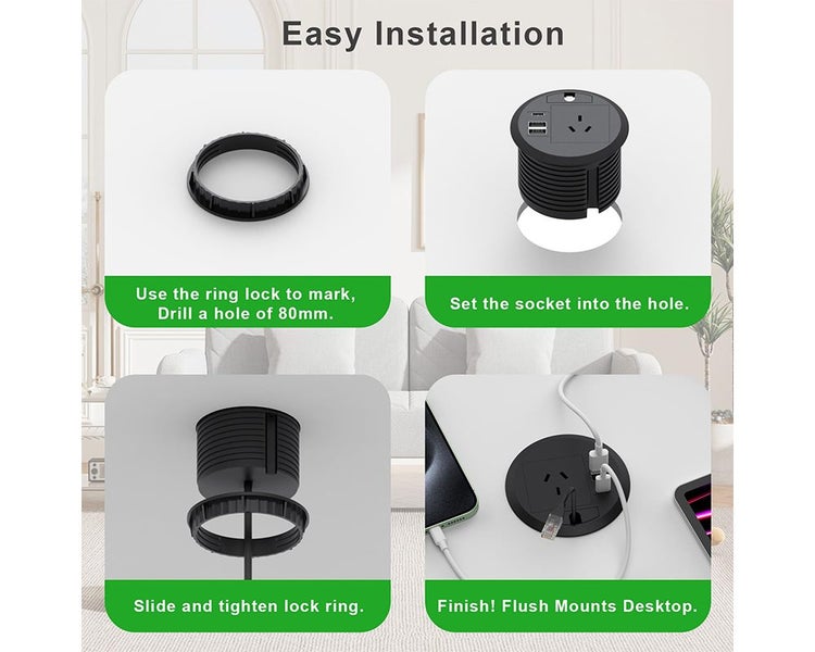 Desk Power Grommet - (NZ Clearance) Carousel 6