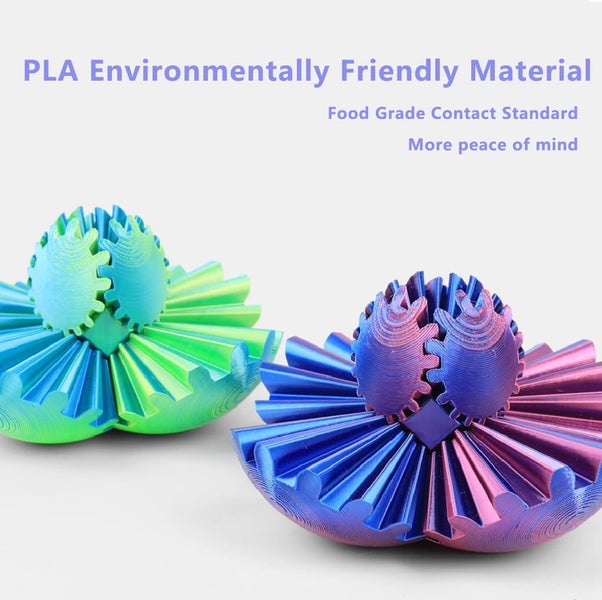 Gear Ball 3.15inch 3D Printed Spin Ball Cube Fidget Toys Sphere Fidget Toy St Carousel 2