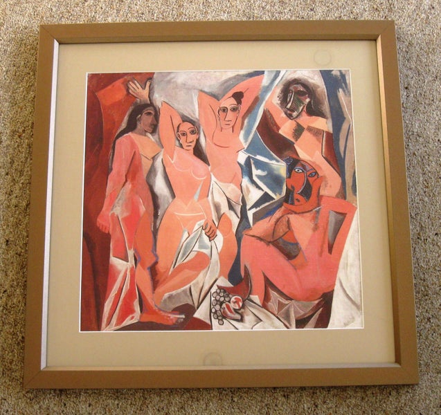 Framed Canvas Print "The Young Ladies of Avignon" Pablo Picasso Carousel 1