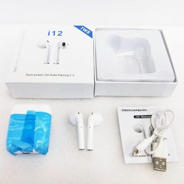 i12 TWS Wireless Bluetooth Earbuds HiFi Sound TouchControl Portable ChargingCase62938585873283112