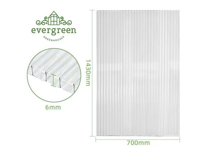 Evergreen Greenhouse Replacement 6mm Panel 700mm … Carousel 2