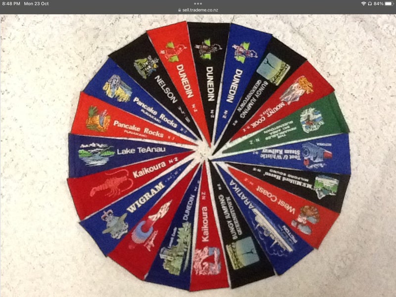MASSIVE CAR FLAG COLLECTION 20 x Felt Aerial Flags Big Bulk Lot Cheap Pennants62982322622337113