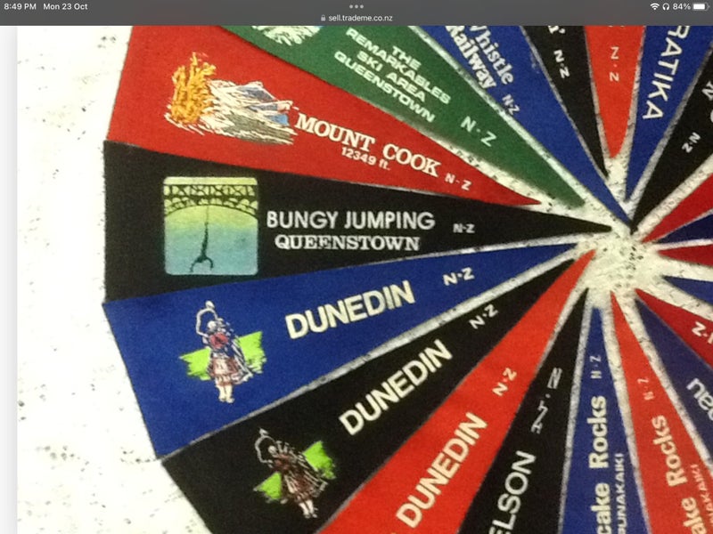 MASSIVE CAR FLAG COLLECTION 20 x Felt Aerial Flags Big Bulk Lot Cheap Pennants62982322622337113