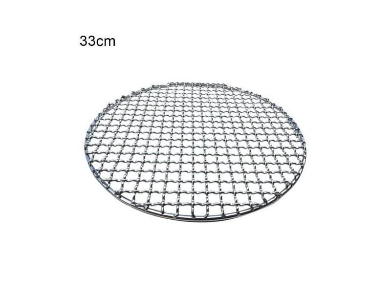 Round Stainless Steel BBQ Grill Roast Mesh Net Non-stick Barbecue Baking Pan Carousel 1