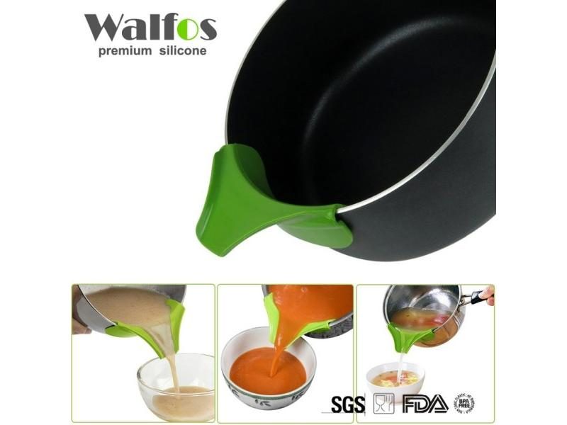 WALFOS Silicone Soup Funnel Kitchen Gadget Anti-Spill Edge Water Deflector Carousel 1