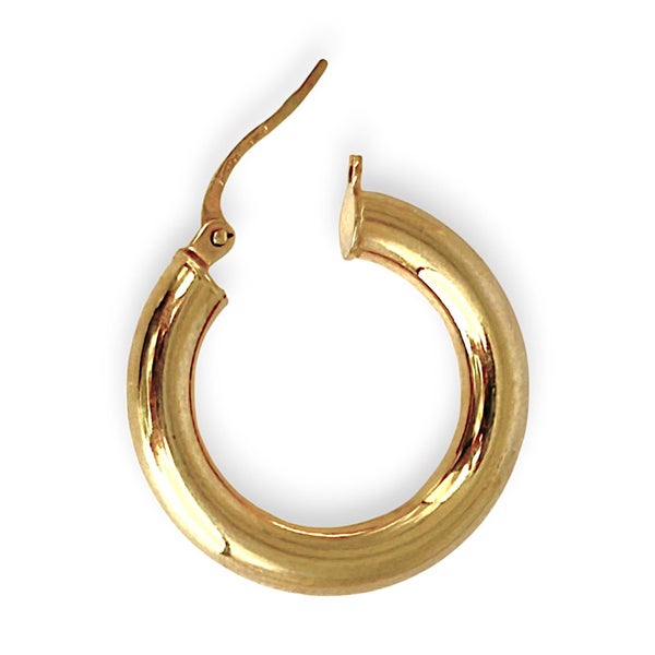 9K Gold 3.8X22.6mm Verona Polished Hoop Earrings. R # 69362938586084481112