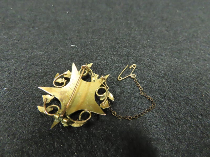 9ct gold rare masonic Order of the Eastern Star brooch... c1900s Edwardian? Carousel 13
