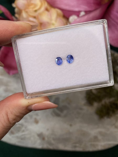 $1 RES ~ $1400 Buy Now * 0.95ct Blue Sapphire Pair62864731416449113