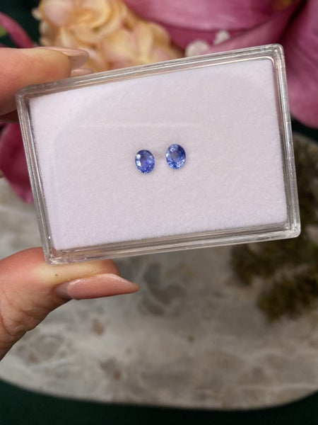 $1 RES ~ $1400 Buy Now * 0.95ct Blue Sapphire Pair62864731416449111