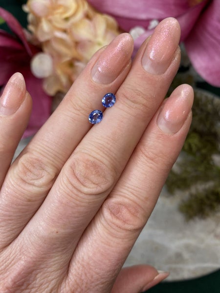 $1 RES ~ $1400 Buy Now * 0.95ct Blue Sapphire Pair628647314164491120
