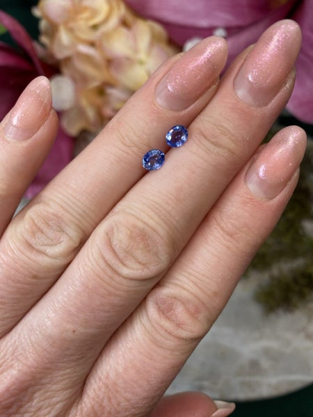 $1 RES ~ $1400 Buy Now * 0.95ct Blue Sapphire Pair62864731416449114
