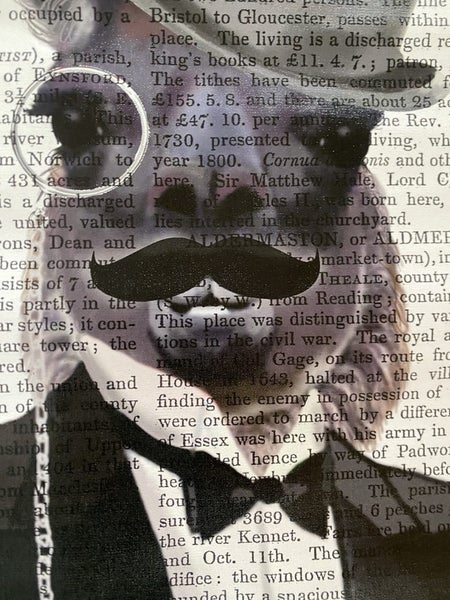 Llama in Tuxedo Print on Canvas 51 x 71cms62854319797635111