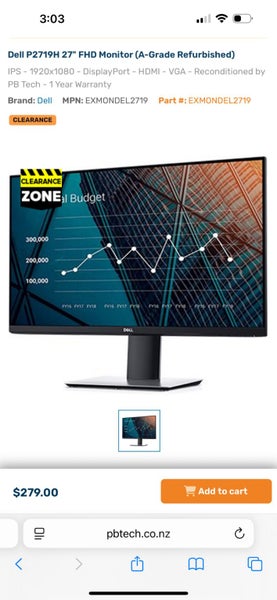 Dell P2719H with Startech.com Mount and DP to USB-C cables Carousel 1