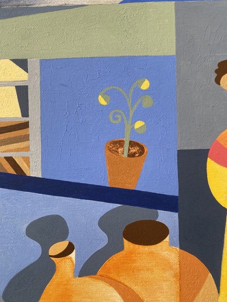 'Visiting Frida Kahlo' Acrylic on Canvas by Gillian Cronin62854320335234111