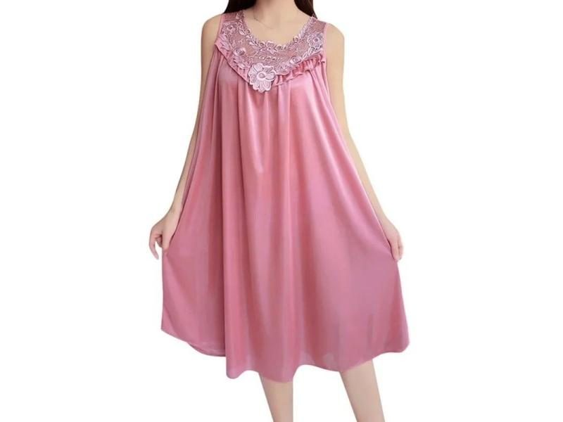 Women Nightgowns Satin Lace Sleepwear Nightwear Sexy Pyjama Women Home Clothing Carousel 1