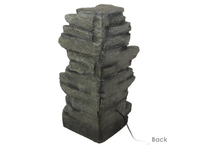Stacked Shale Water Feature with Pump & Light Carousel 5