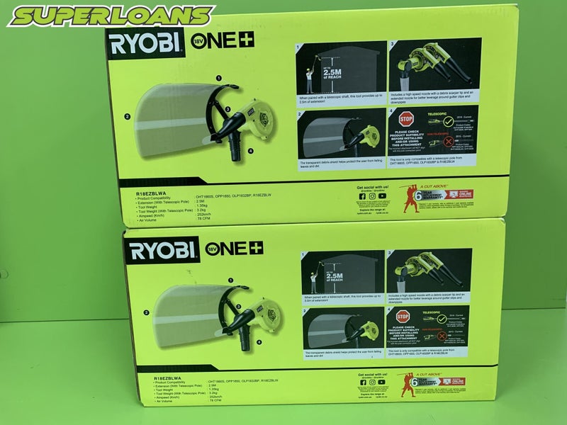 ** BRAND NEW 2X RYOBI ROOF & GUTTER LEAF BLOWERS ** Carousel 3