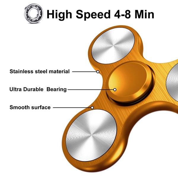 Fidget Spinners Toy Metal Stainless Steel Bearing High Speed 48 Min Spins EDC Carousel 2