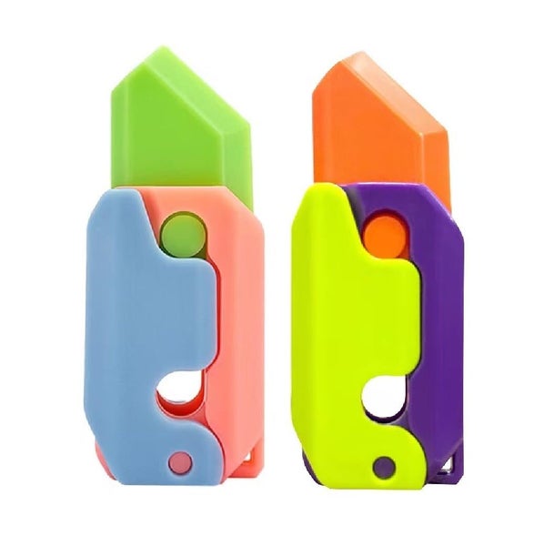 3D Printing Fidget Knife Toy for Adults Funny Plastic EDC Carrot Knife Toy S Carousel 1