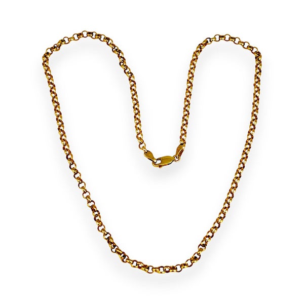 9K Gold NZ Eterna 46cm Round Belcher Chain. R # 765629385861012501126