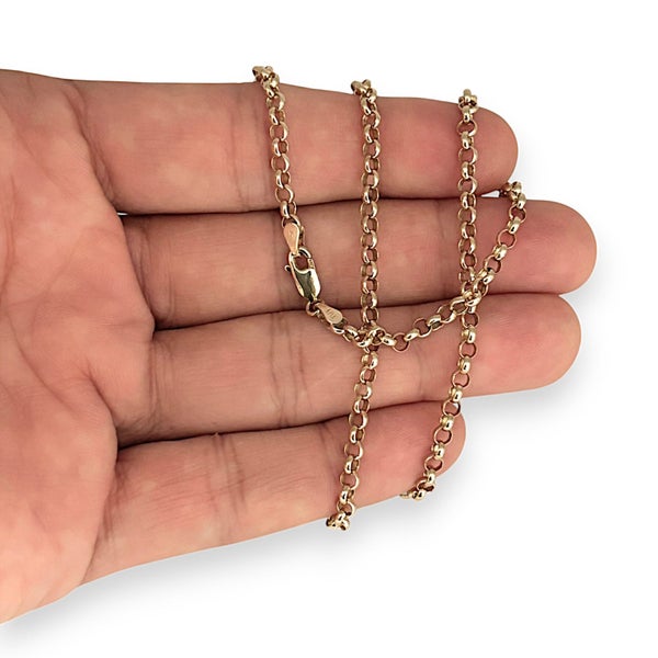 9K Gold NZ Eterna 46cm Round Belcher Chain. R # 76562938586101250113