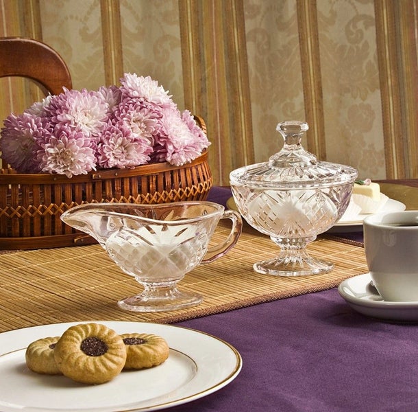 L'UMORE Dublin Crystal Sugar & Creamer Set Carousel 2