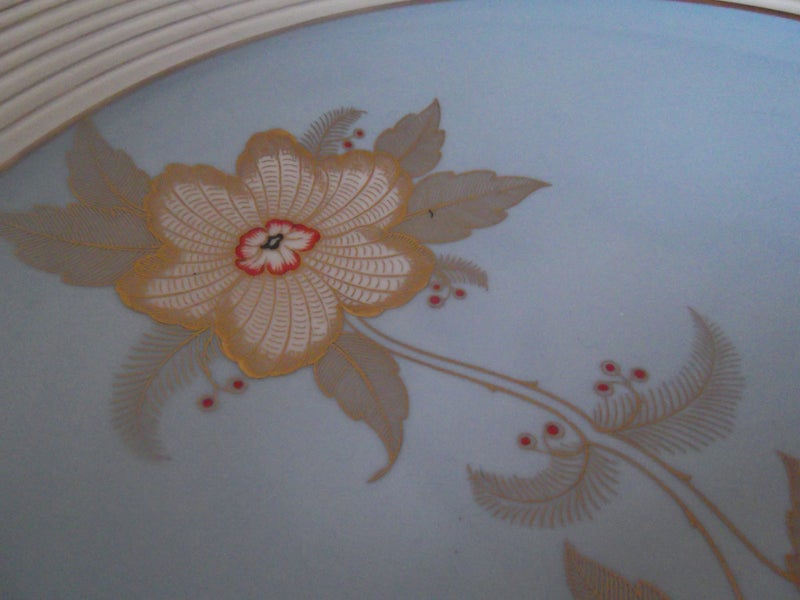 WEINER PORCELAIN GOLD & FLOWER LARGE DISPLAY PLATE62863237898243113