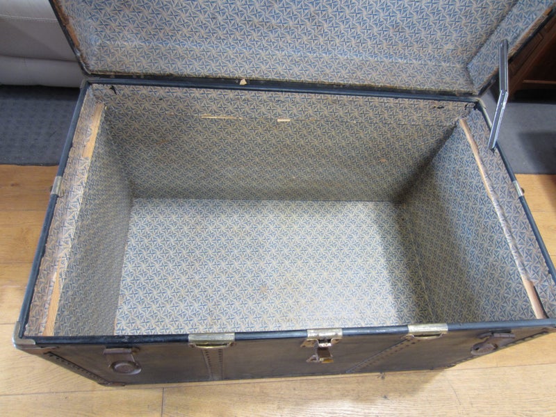 Vintage 'Rauchbach' Steamer Trunk Chest Carousel 14