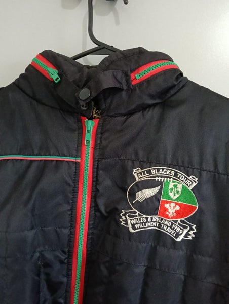Vintage All Blacks Tour Jacket 1989. Wales & Ireland. Rugby memorabilia.62863239488514111