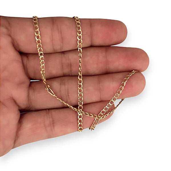 18K Gold As New 45cm Linea Cable Link Chain. R # 77662938586067331113