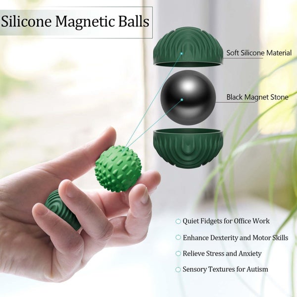 Silicone Magnetic Balls Fidget Toys for Adults & Teens 8PCS Stress Relief Sensor Carousel 2