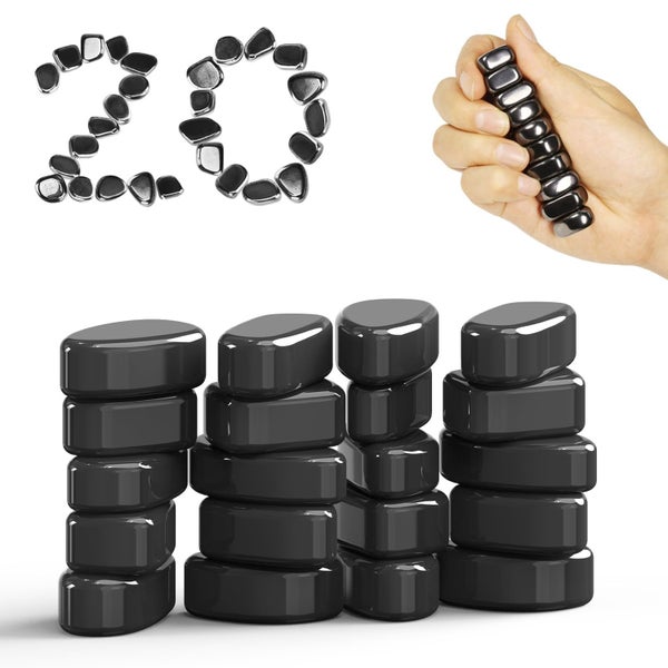 Caturledas 20 PCS Ferrite Putty Stones Fidget Toys Rocks for Office Stress Anxi Carousel 1