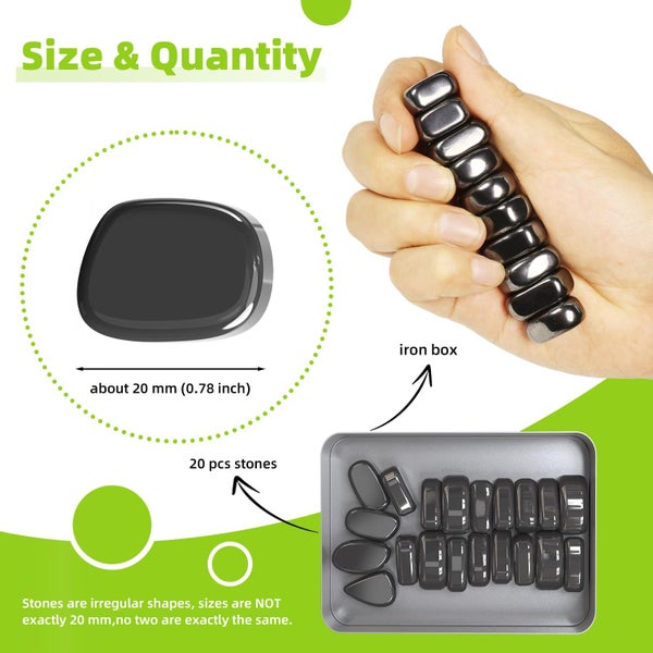 Caturledas 20 PCS Ferrite Putty Stones Fidget Toys Rocks for Office Stress Anxi Carousel 3