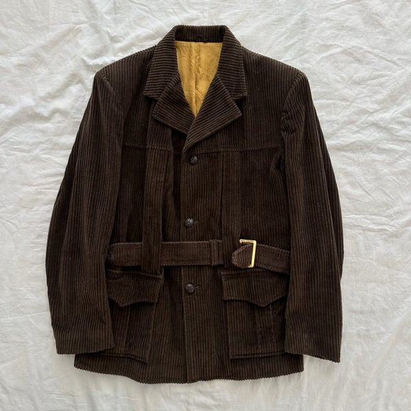 Vintage 1960s Fitzroy Belted Corduroy Coat New Zealand Made629327281117451122