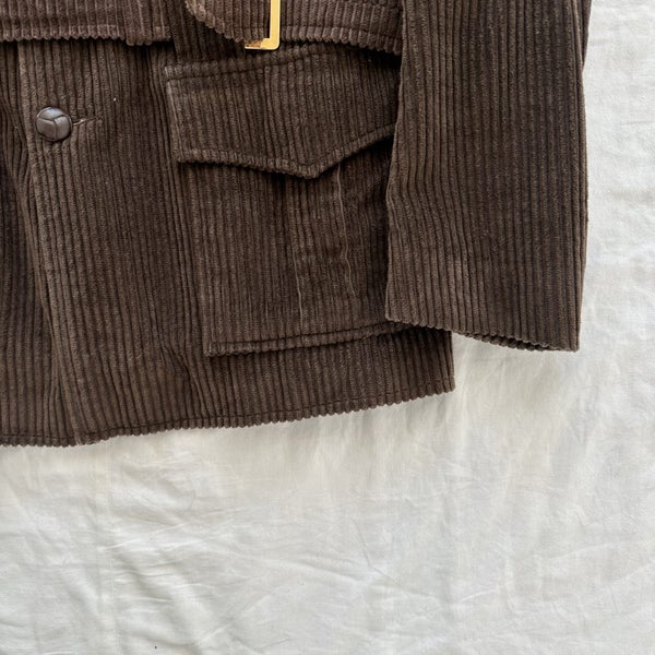 Vintage 1960s Fitzroy Belted Corduroy Coat New Zealand Made62932728111745111