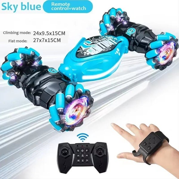 New 4WD RC Car Climbing Stunt LED Electric Cars Gesture Induction Deformation Carousel 1