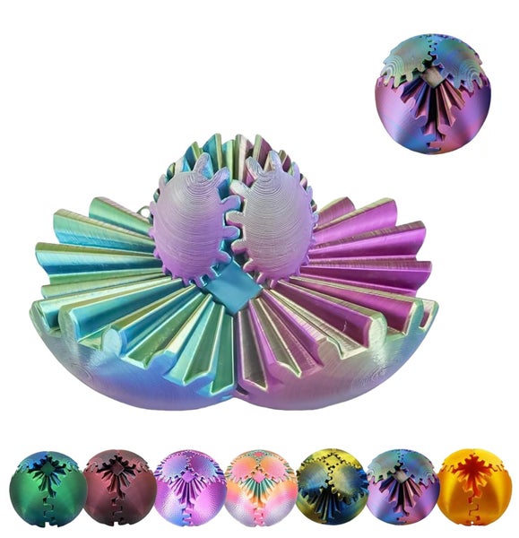 Gear Ball 3.15inch 3D Printed Spin Ball Cube Fidget Toys Sphere Fidget Toy St Carousel 1